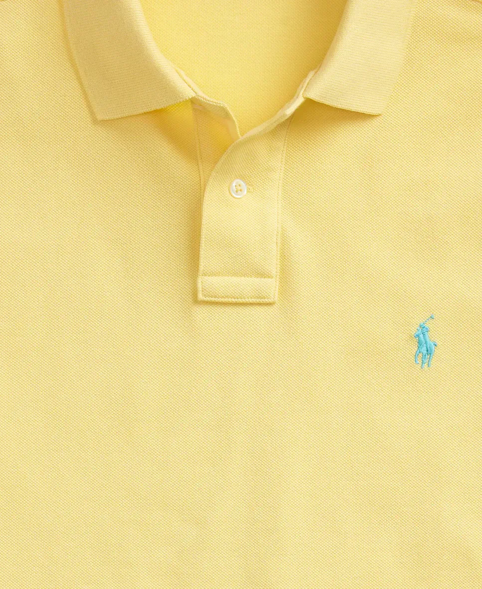 Мужское поло из пике Custom Polo Ralph Lauren, желтый — фото 4