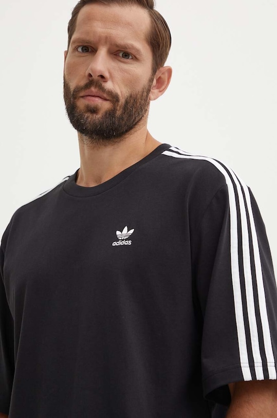 

Хлопковая футболка Adicolor оверсайз Adidas Originals, черный