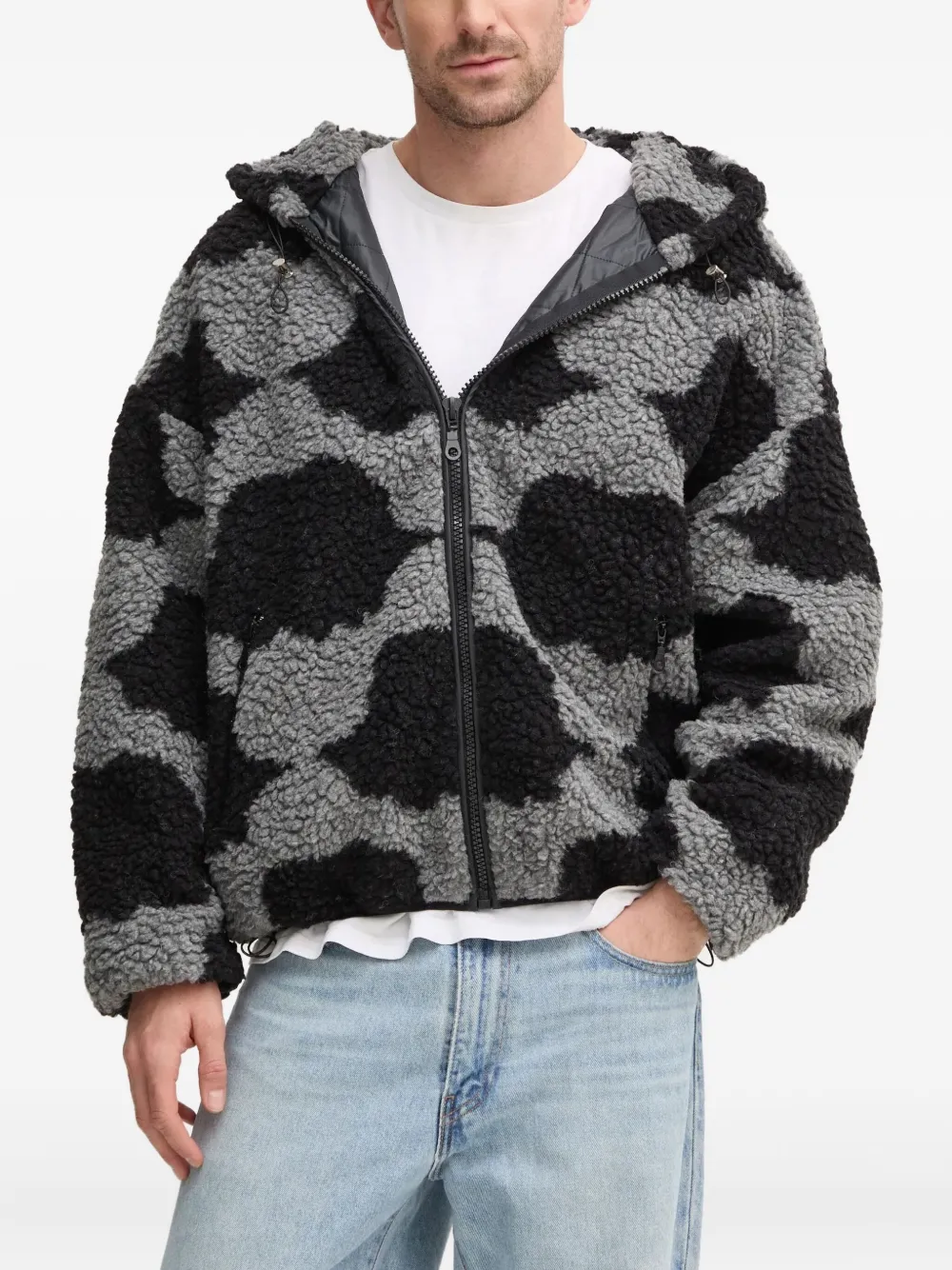 

Куртка с капюшоном и принтом облаков Angels Fiorucci, черный