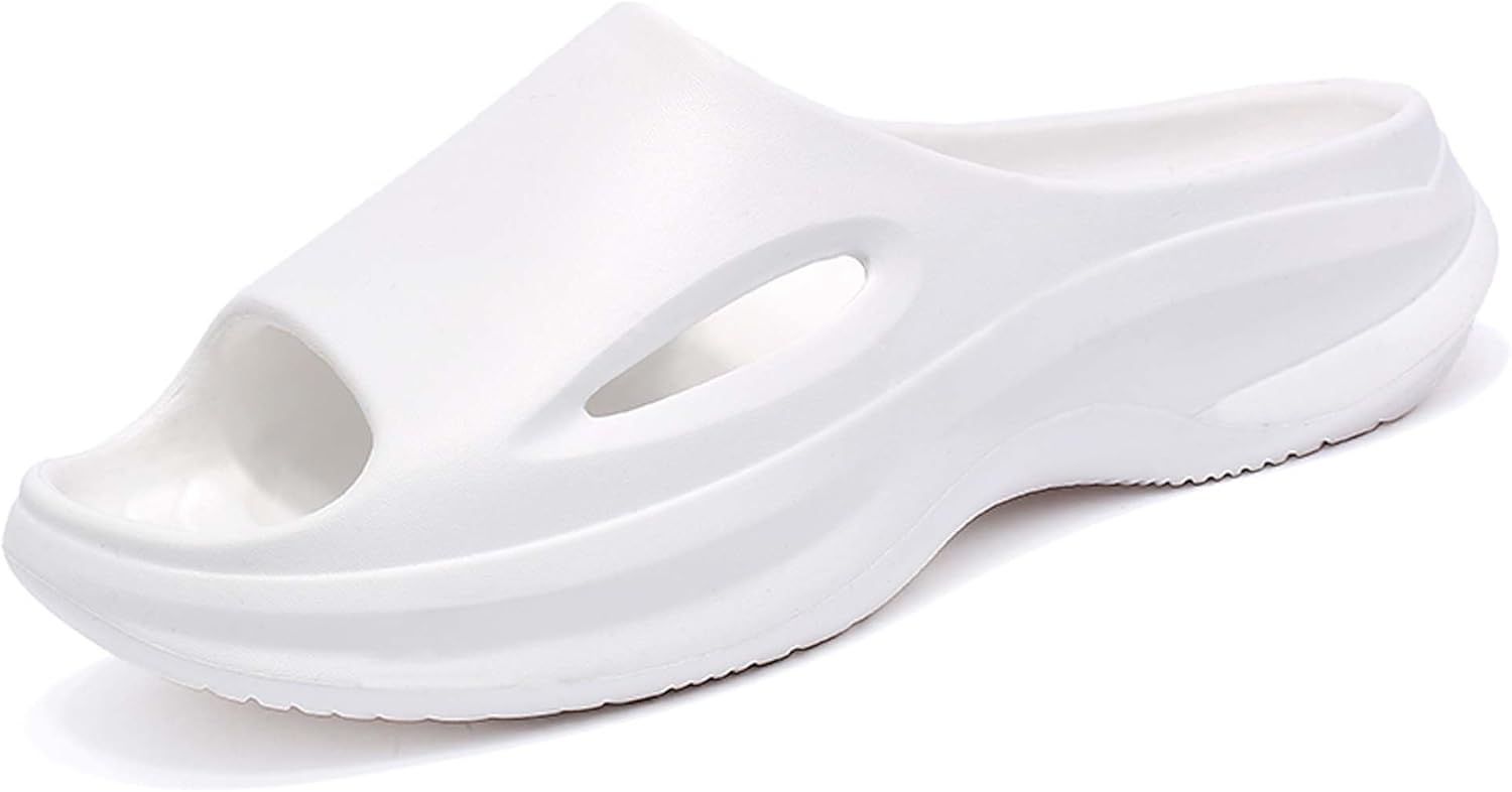 

Мужские и женские слайдеры-сандалии Vtiao, дизайн в стиле нерегулярной моды, спортивные сандалии для дома и улицы с противоскользящей подошвой, толстая устойчивая к износу подошва, легкий материал EVA, белый