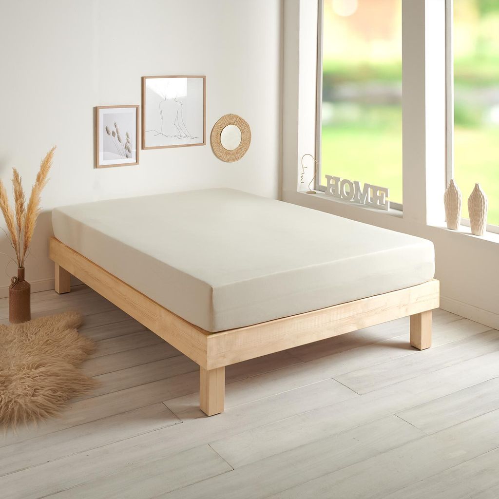 

Простыня Dream Sleep Basic одинарного трикотажа 120x200 см - 130x200 см натуральный Traumschlaf