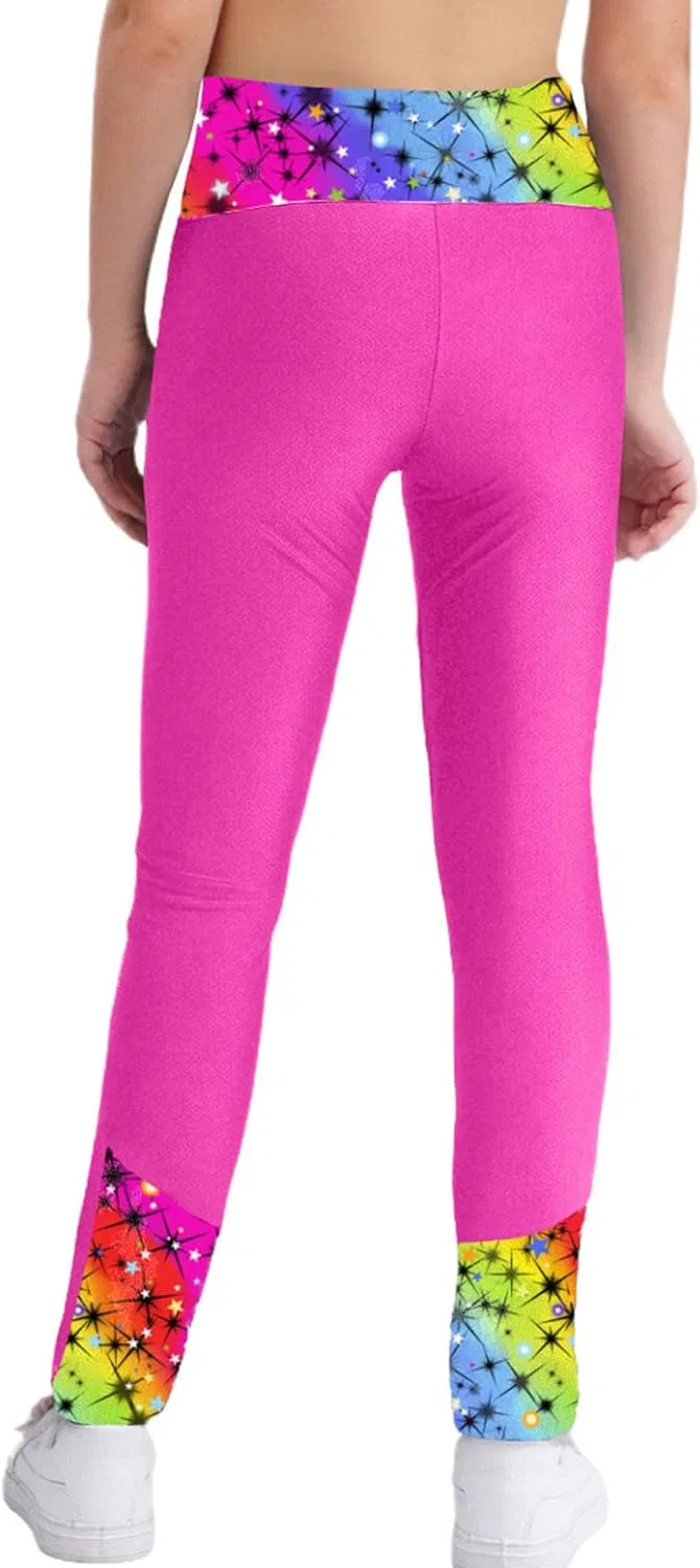 Детские леггинсы для йоги Loodgao, Hot Pink — фото 2