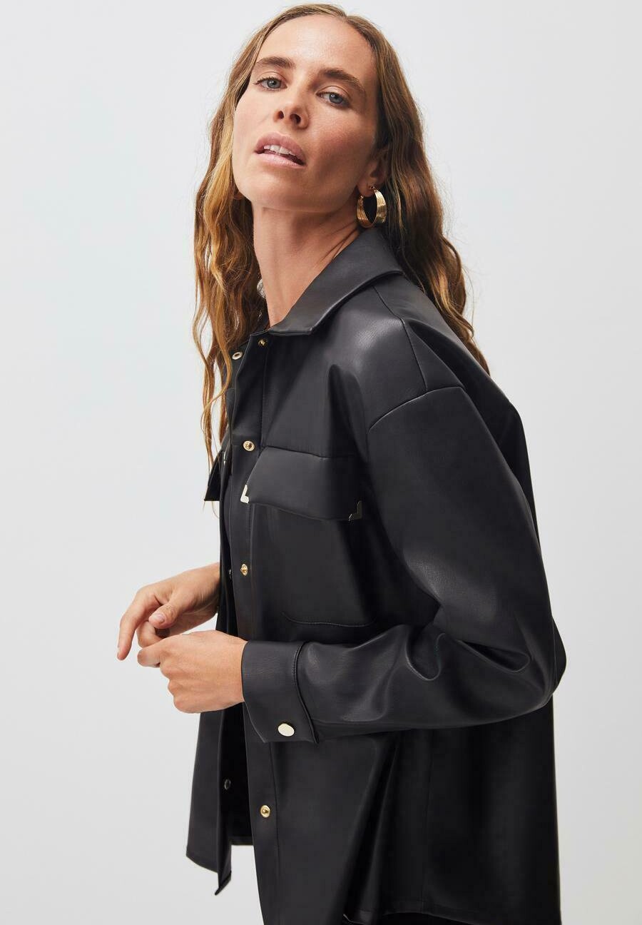 

Куртка из искусственной кожи LONG SLEEVED STYLISH Jimmy Key, черный
