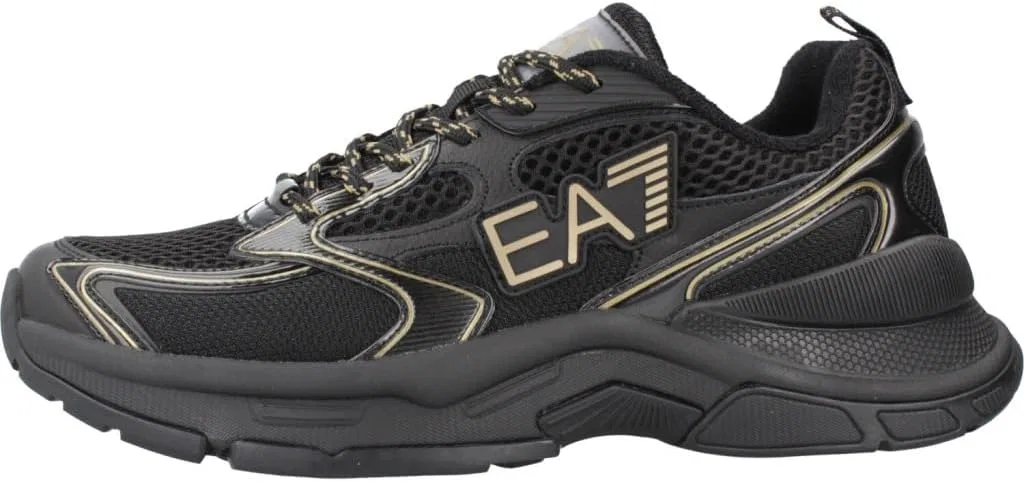 Кроссовки EA7 Emporio Armani Art X8X249 XK446 Men's Shoes, 2-Triple Black Gold — фото 2