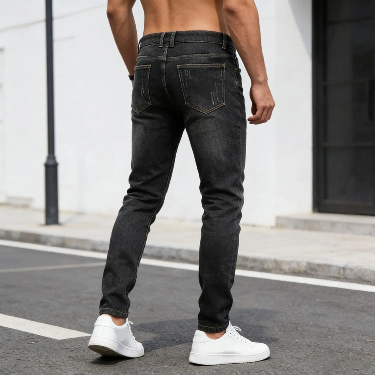 Джинсы скинни Warm Stretch Denim, Black — фото 2