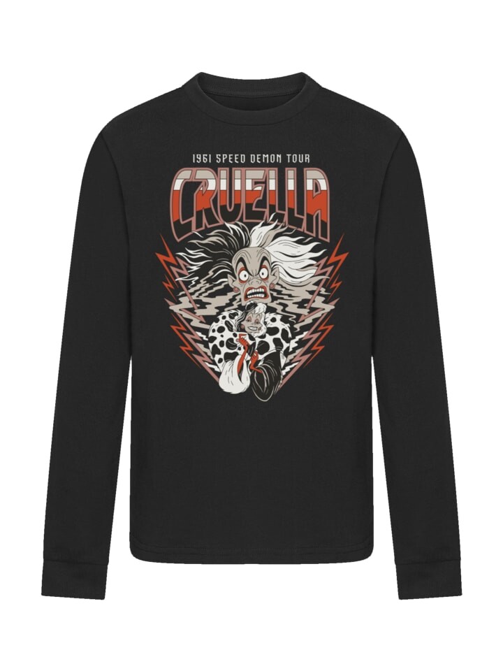 

Футболка F4NT4STIC Langarm T-Shirt Disney Bösewichte Cruella, черный