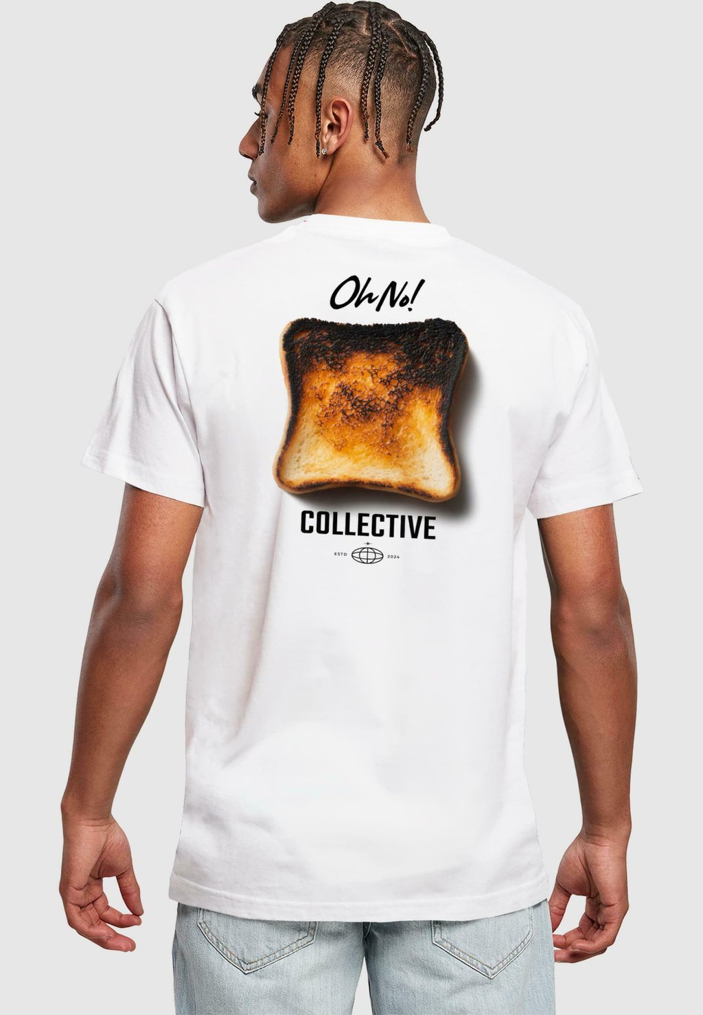 

Футболка с принтом BURNED TOAST TEE Mister Tee, белый