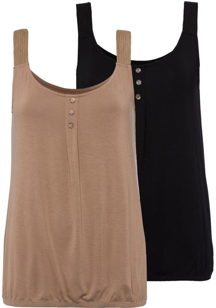

Топ LASCANA, цвет Taupe/Black