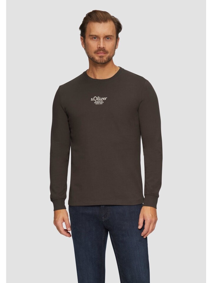 

Футболка s.Oliver T-Shirt langarm, коричневый