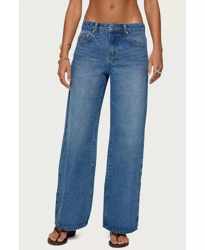 

Женские джинсы Ery Wide Leg со средней посадкой Edikted, синий