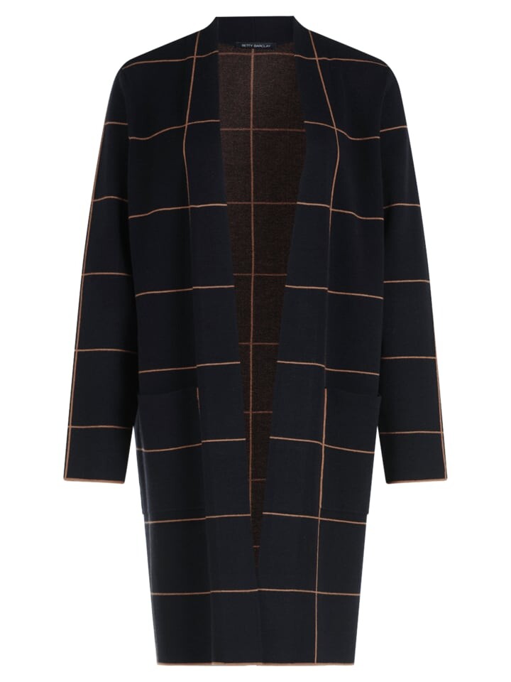 

Кардиган Betty Barclay Strickmantel kariert, цвет Patch Black/Brown