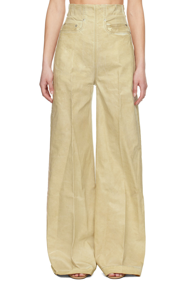 

Грязные джинсы Hollywood Dirt Cooper Rick Owens Drkshdw, цвет parchment