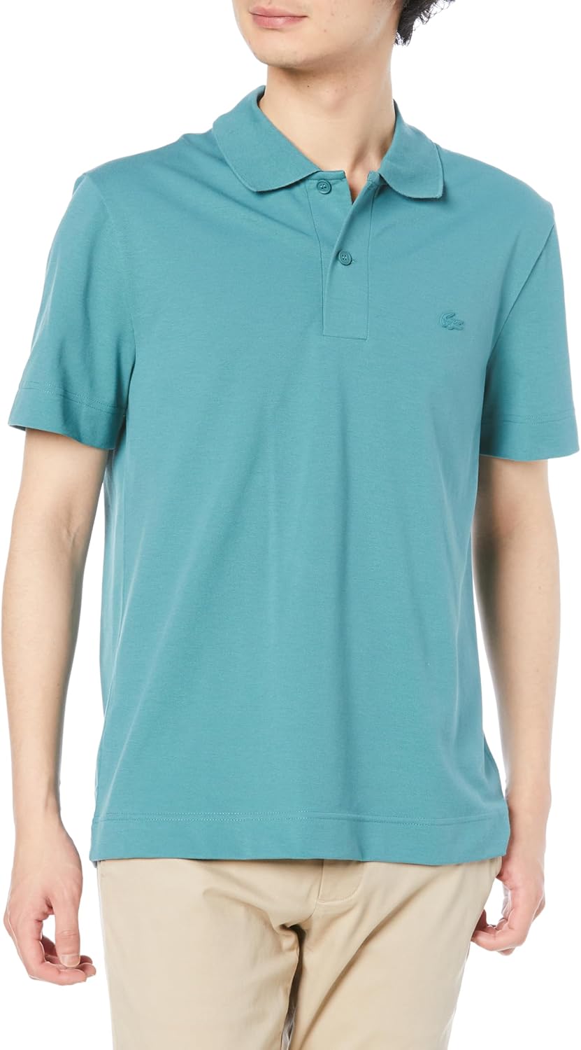 

Мужская повседневная рубашка-поло Lacoste из эластичного пике, однотонная, изумрудный