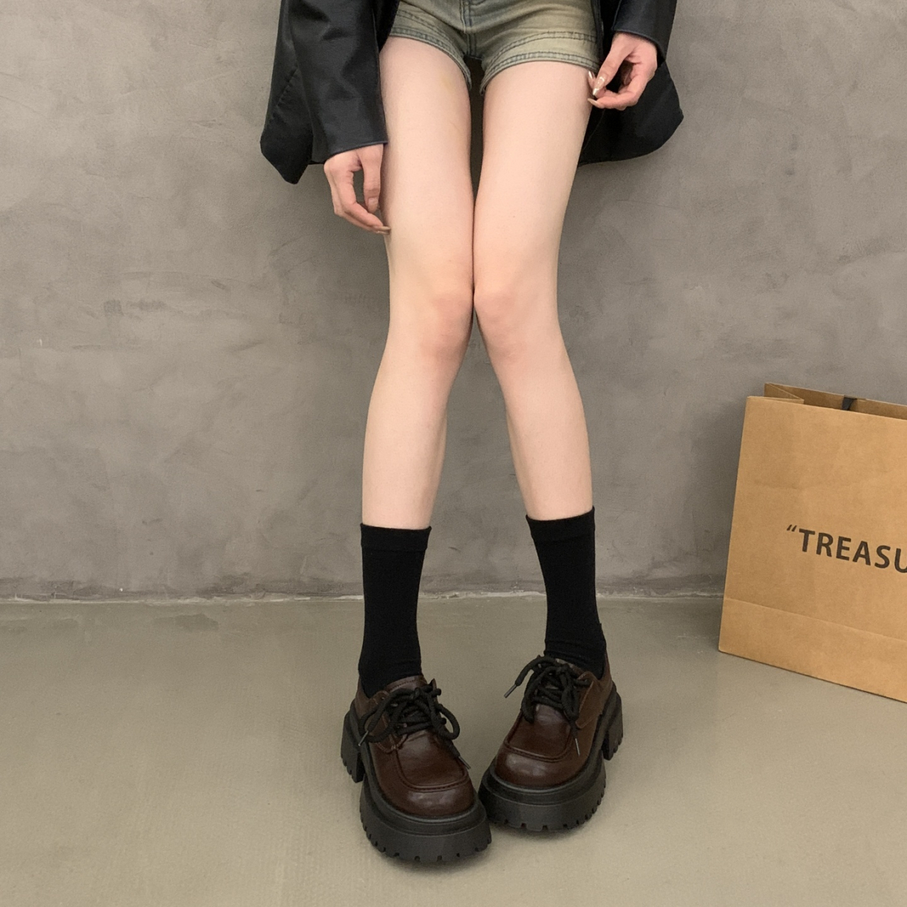 WUJI Женские повседневные туфли 6 см коричневые, цвет Brown — фото 3