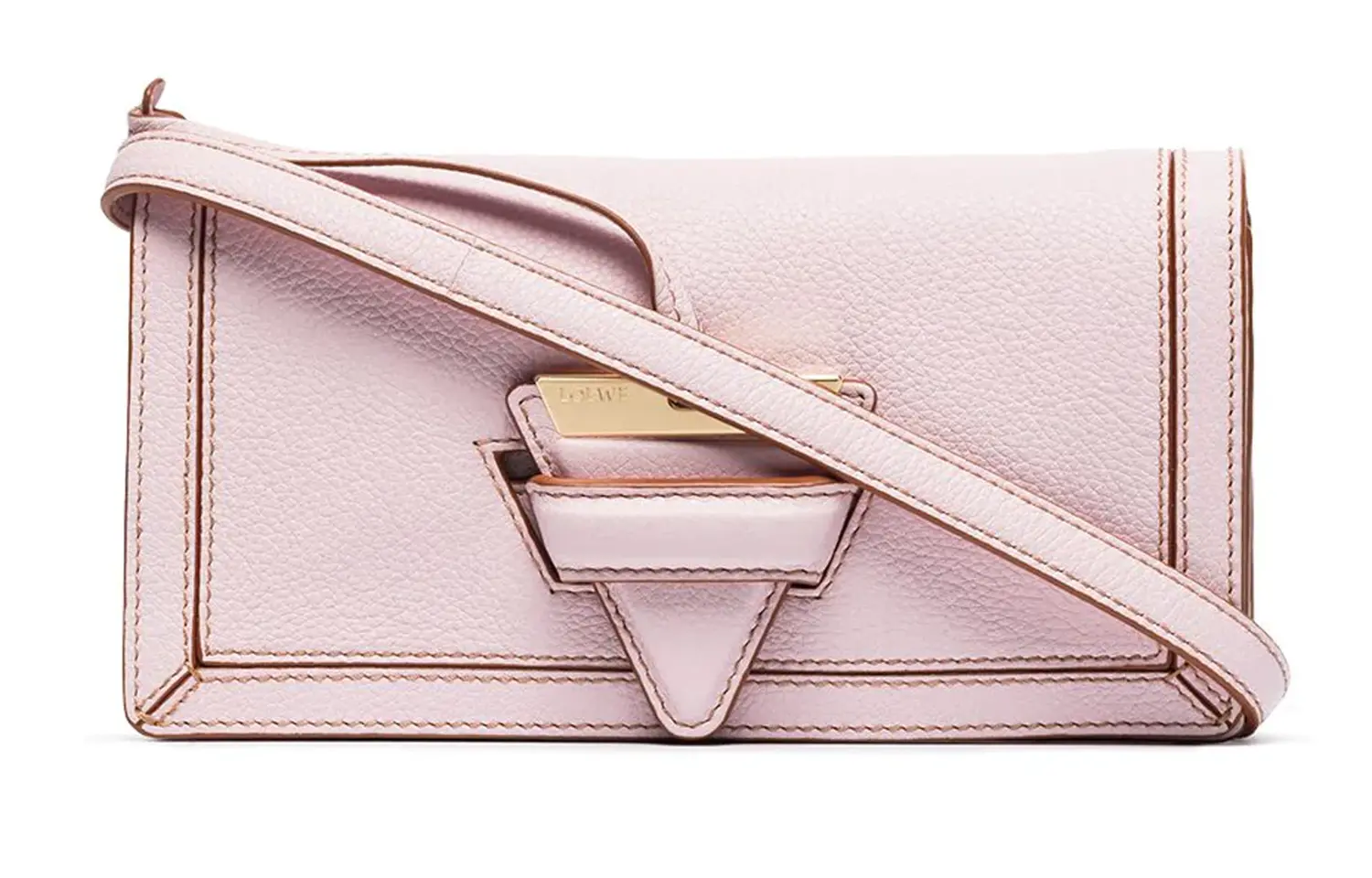 

LOEWE Барселона зернистая телячья кожа почтовая сумка ручная сумка через плечо мини женская вишневый розовый