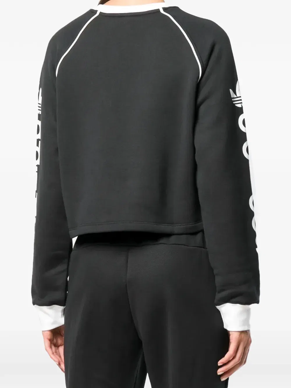 Зимняя толстовка с круглым вырезом Adidas, черный — фото 2