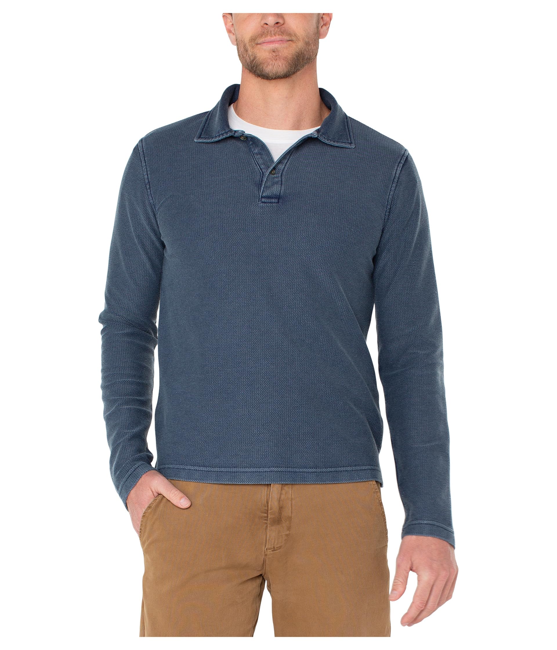 

Поло Liverpool Los Angeles Long Sleeve Polo, цвет Midnight Blue