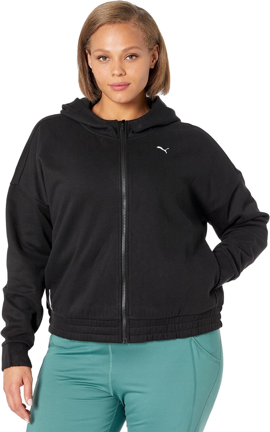 

Толстовка PUMA Plus Size Train Favorite Fleece Full Zip, цвет Puma Black