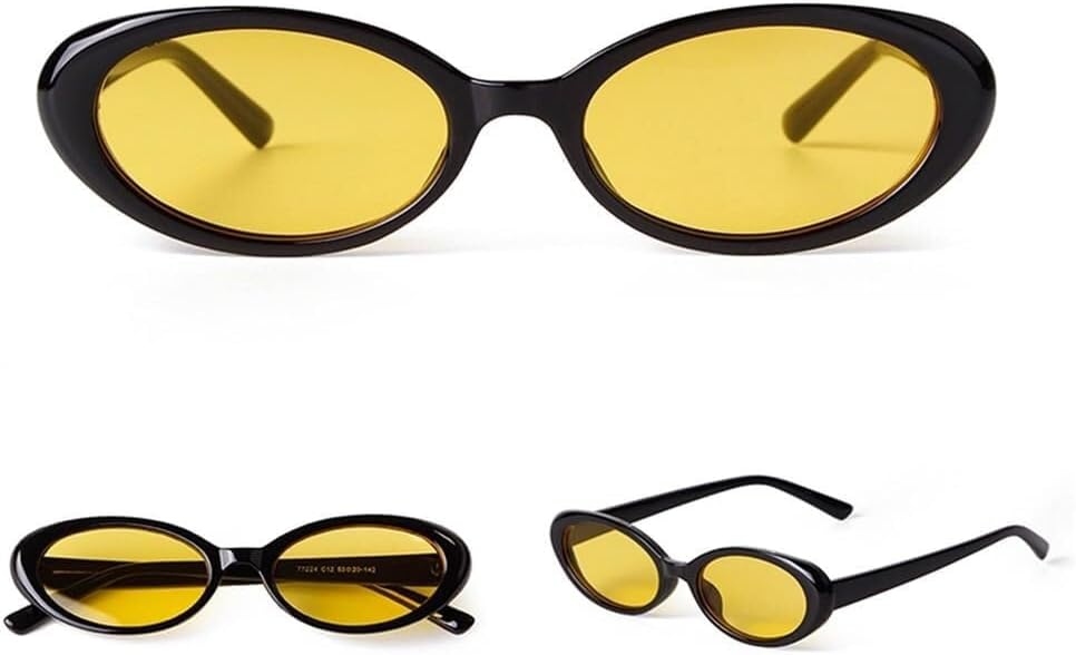 

Овальные солнцезащитные очки для женщин и мужчин с желтыми линзами и защитой от УФ-излучения UV400, для занятий спортом на открытом воздухе, бега и езды на велосипеде Generic, C12