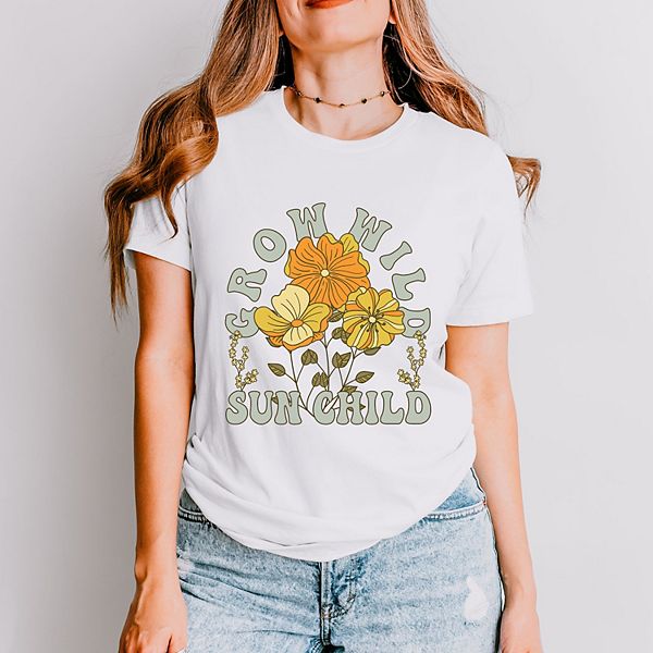 

Футболка с коротким рукавом Grow wild sun child colorful Simply Sage Market, White, Белый, Футболка с коротким рукавом Grow wild sun child colorful Simply Sage Market, White
