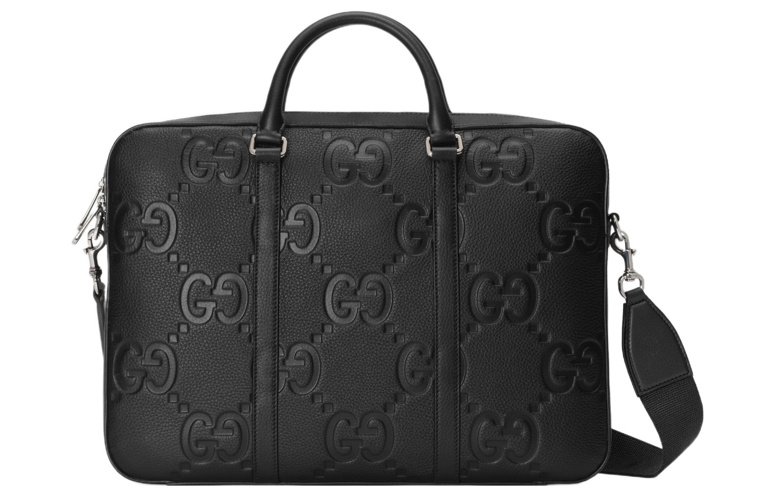 

GUCCI Кожаный портфель Портальная сумка через плечо Большая мужская сумка через плечо черная