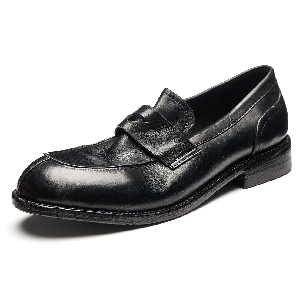 

Мужские лоферы черные текстильные