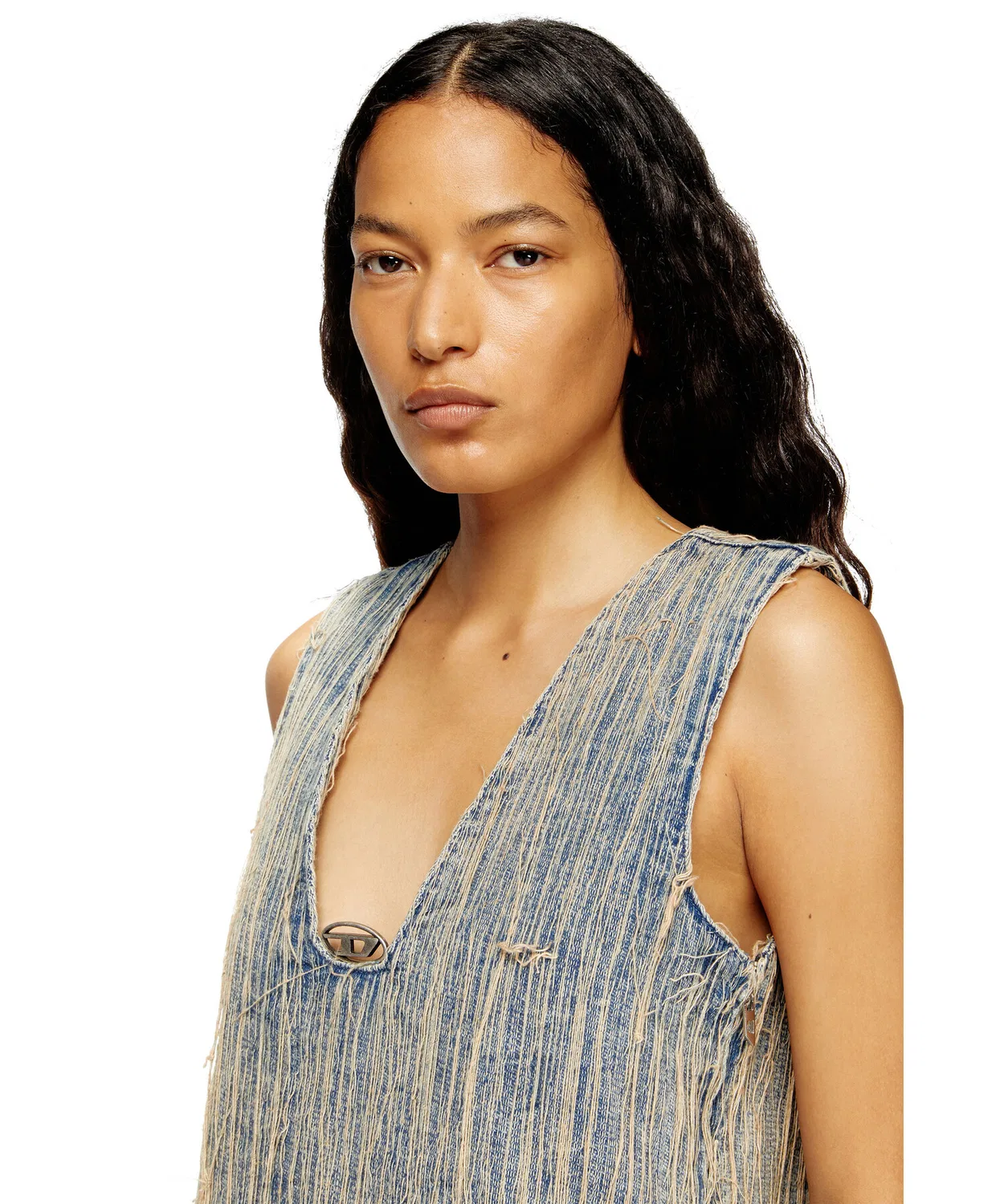 Платье-мини джинсовое Diesel DE-LARIS-DRESS-S2 индиго — фото 2
