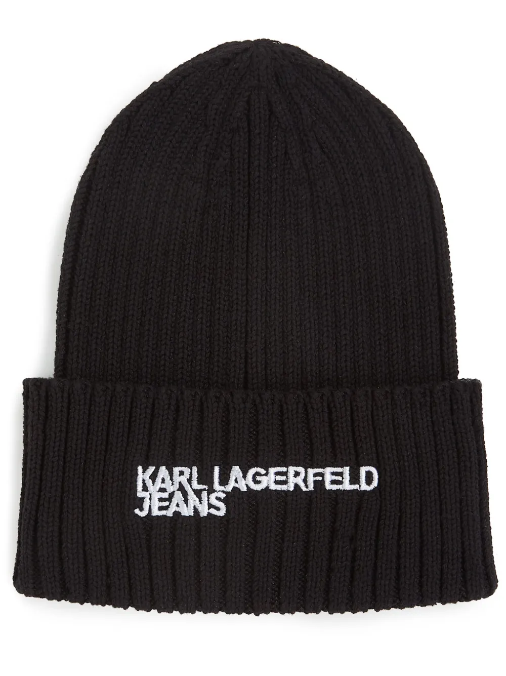 

Шапка бини с вышитым логотипом Karl Lagerfeld Jeans, черный