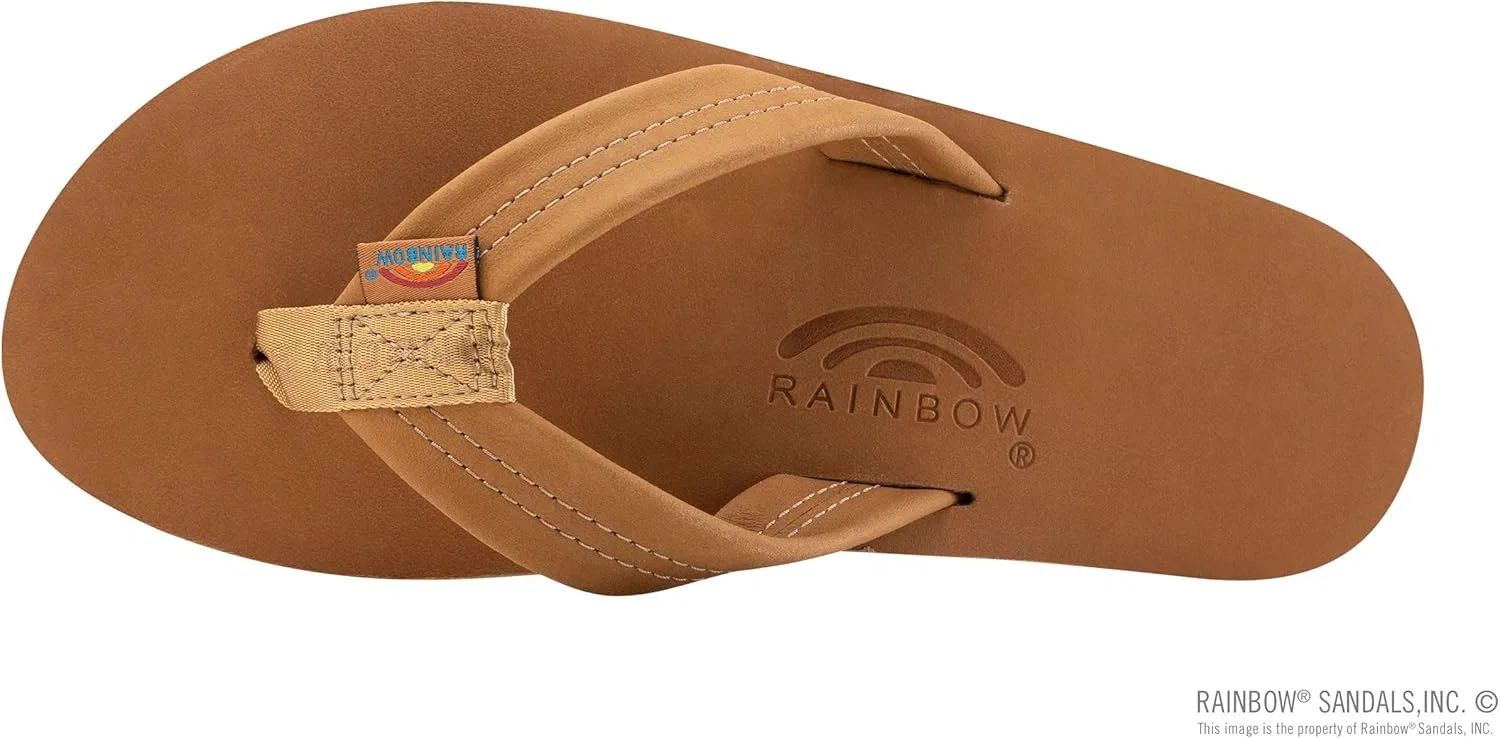 Сандалии с поддержкой стопы, двухслойные кожаные, Rainbow, кафе Rainbow Sandals — фото 3