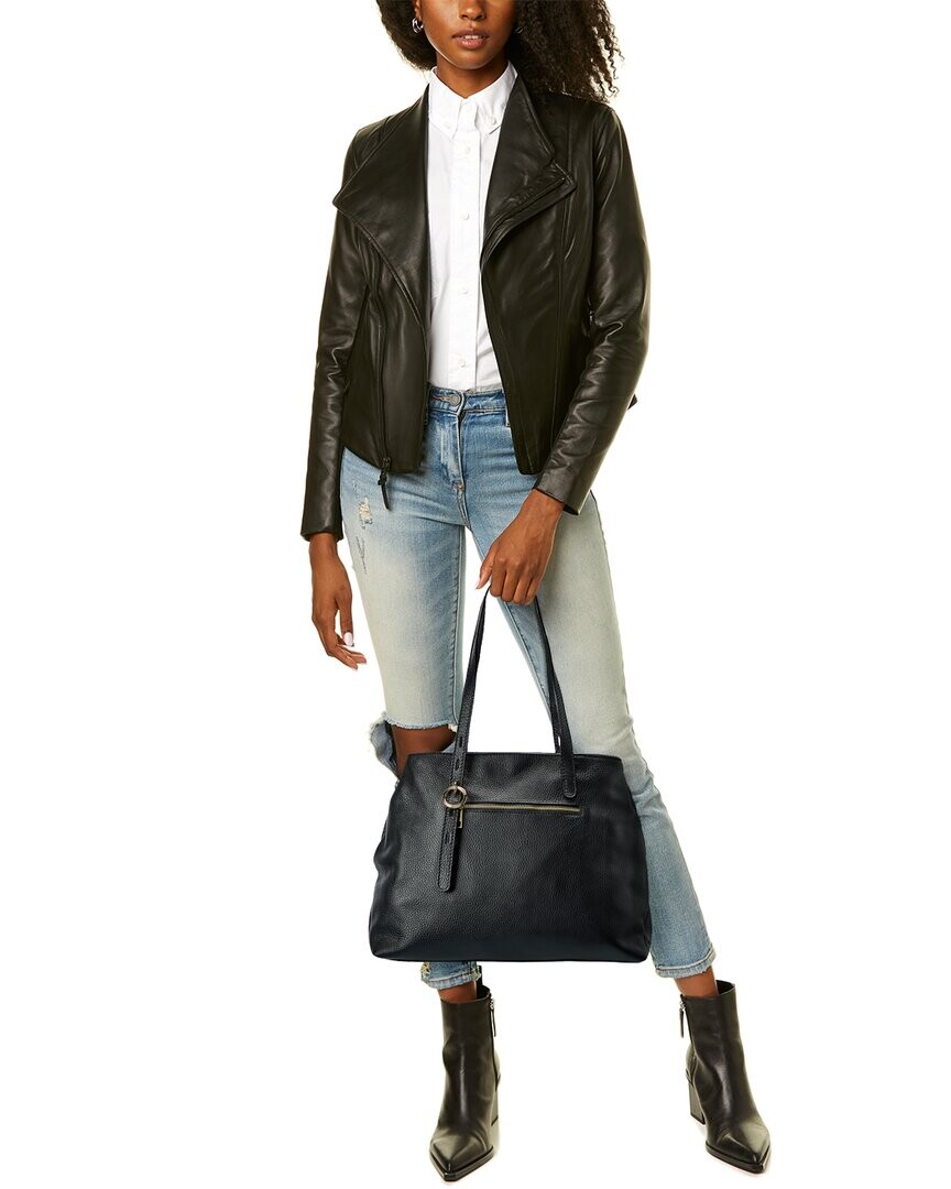 

Итальянская кожаная сумка-тоут Italian Leather, черный
