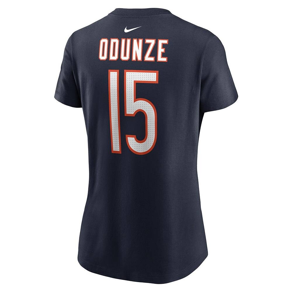 Женская футболка Nike Rome Odunze Navy Chicago Bears с именем и номером проекта НФЛ 2024, цвет Brs Navy — фото 4
