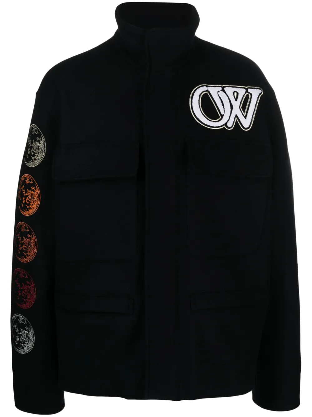 

Куртка Phase Varsity из смесовой шерсти OFF-WHITE, черный