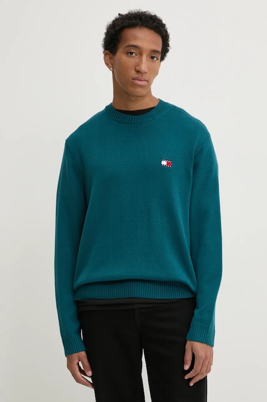 

Свитер с добавлением шерсти Tommy Jeans, бирюзовый