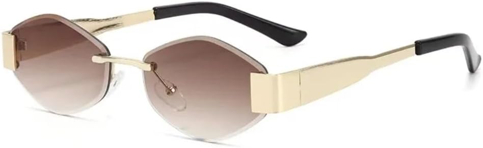 

Солнцезащитные очки с защитой UV400 | Металлическая оправа, градиентная расцветка | Для женщин и мужчин, для занятий спортом на открытом воздухе и путешествий DSVIGF, Double Tea