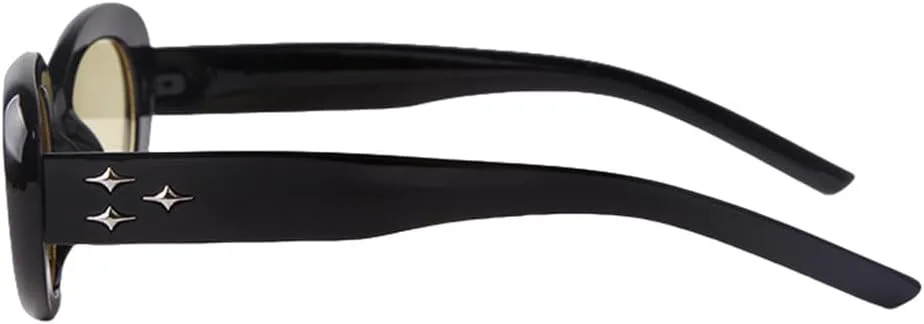 

Винтажные овальные солнцезащитные очки с заклепками для женщин, стильные цветные очки для мужчин, модные солнцезащитные очки с защитой от УФ-излучения UV400 MTZJH, C5