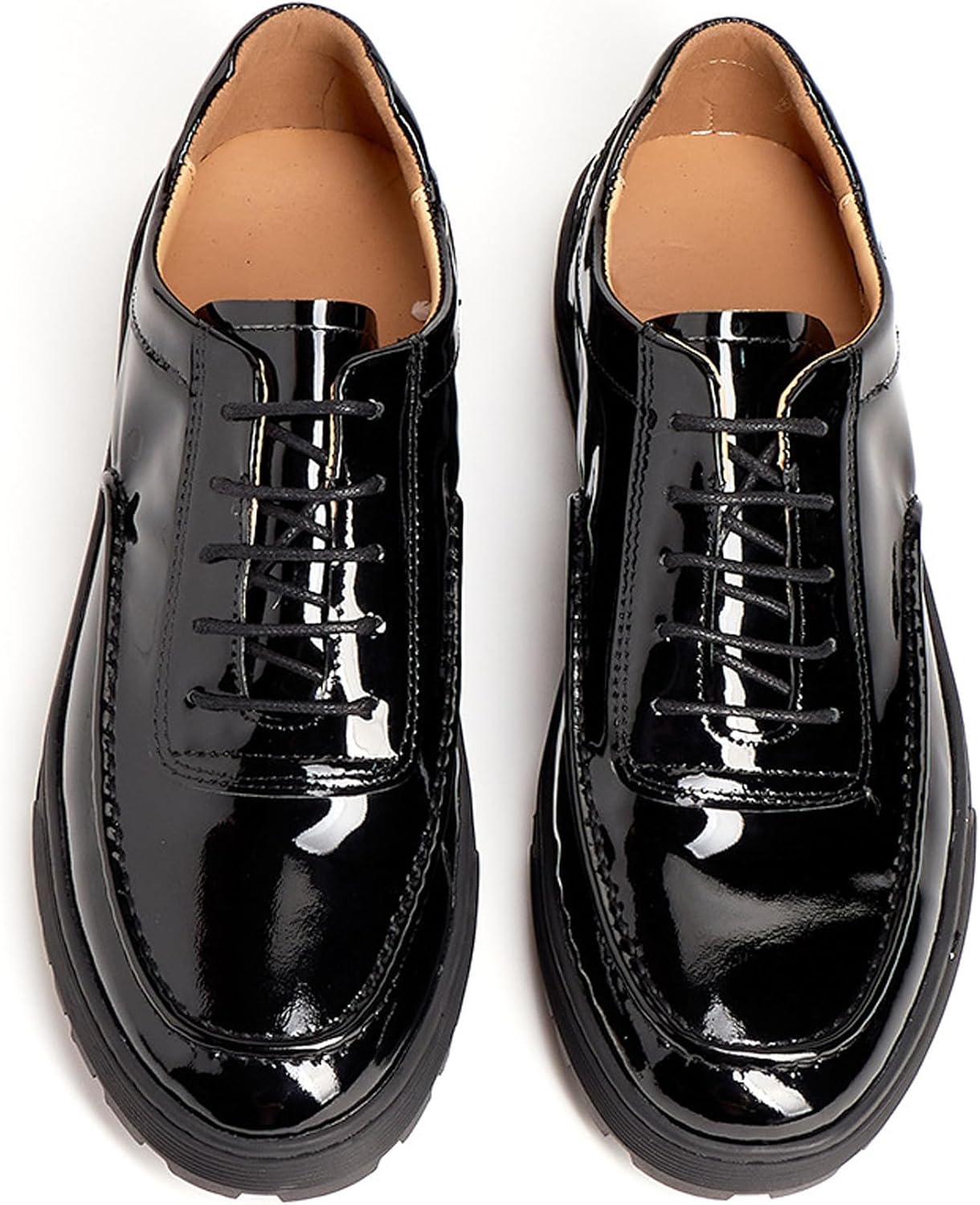 

Мужские повседневные туфли Дерби Лакированные деловые туфли для костюма, свадьбы, офиса, формальные оксфорды, удобные модные смокинговые туфли для мужчин Santimon, черный