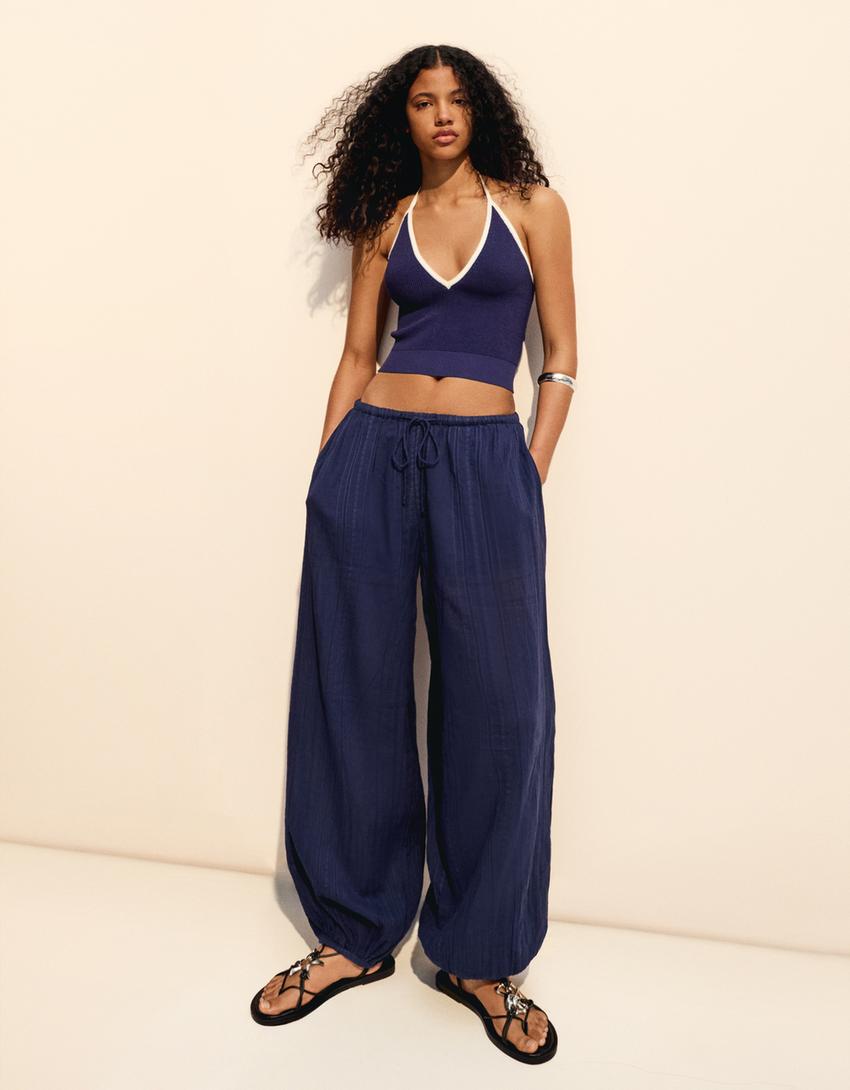

Саруэль брюки Bershka, синий