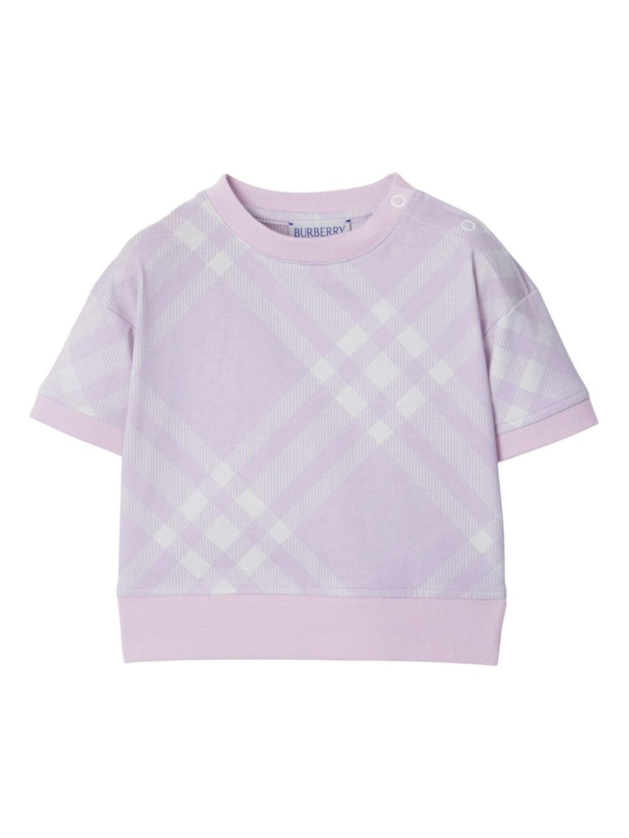 

Burberry Kids футболка в клетку, фиолетовый