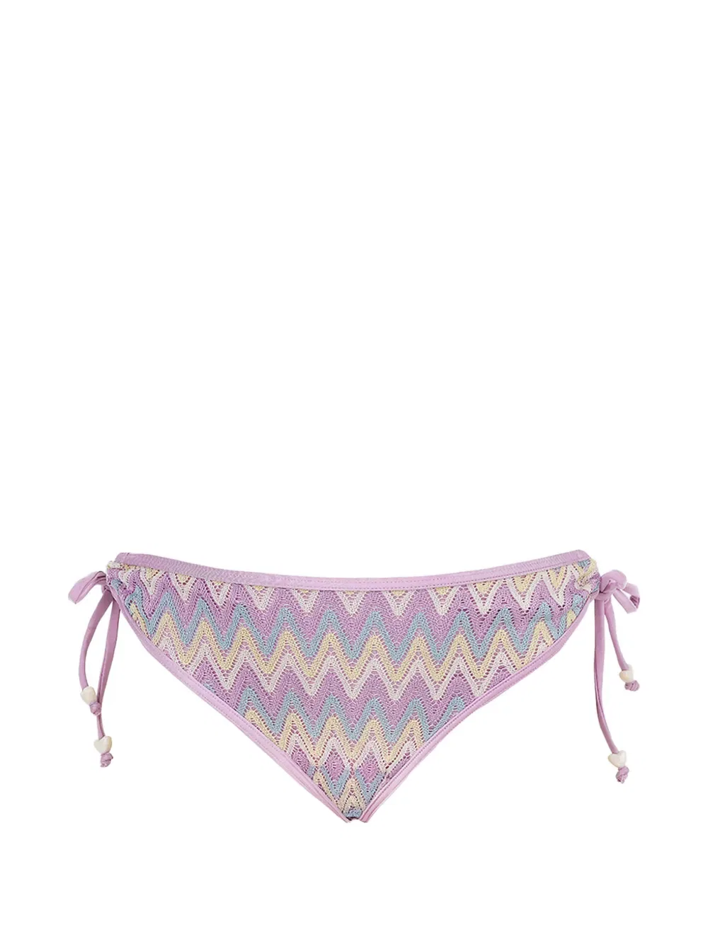 Бикини с зигзагообразным бантом Nessi Byrd Kids, фиолетовый — фото 4