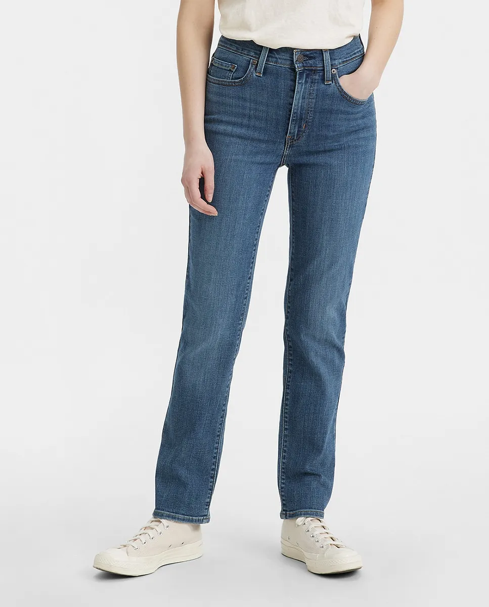 Женские прямые джинсы 724 с высокой посадкой Levi's, синий — фото 2