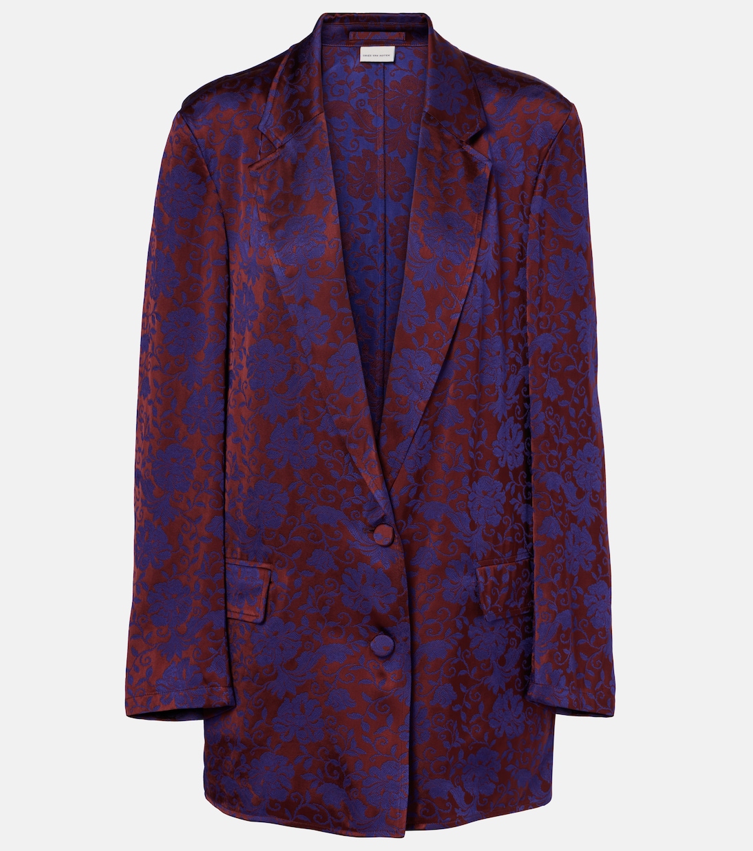 

Жаккардовый блейзер с цветочным рисунком Dries Van Noten, бордовый