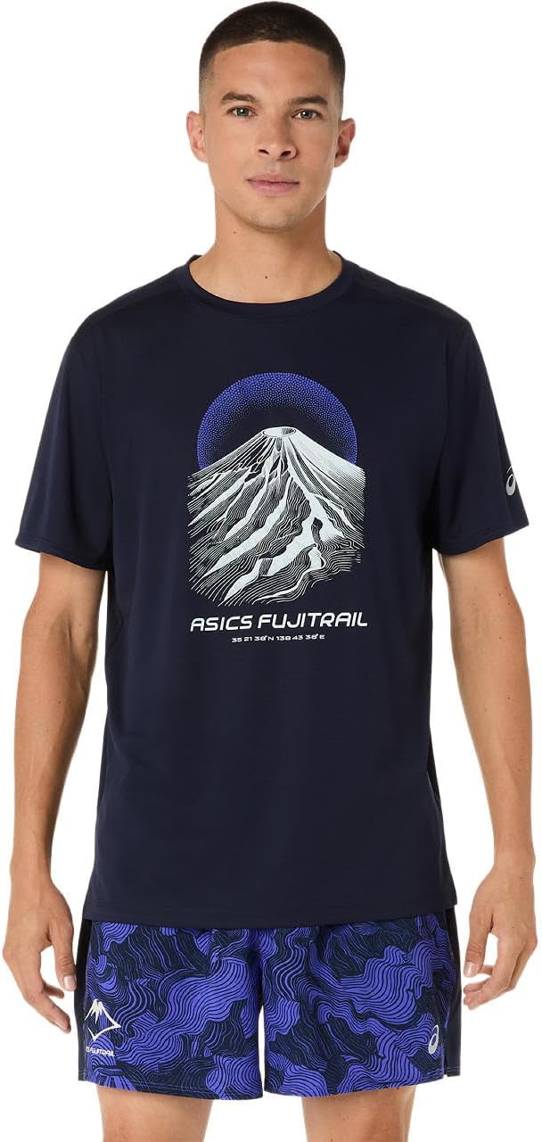 

Мужская футболка с коротким рукавом и логотипом Asics (Asics) для бега, серый