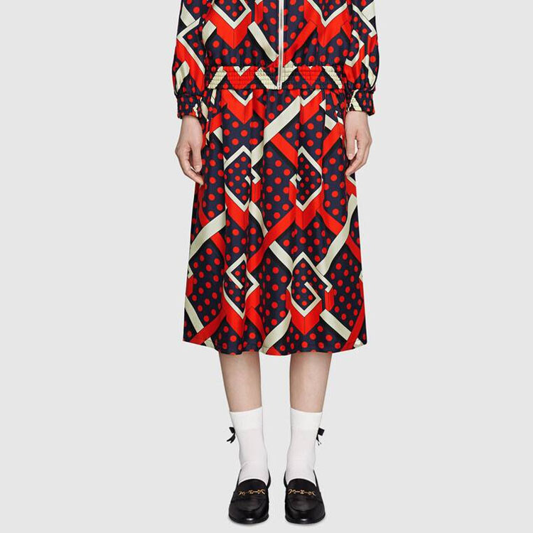 Юбка длинная женская Gucci, красный — фото 3