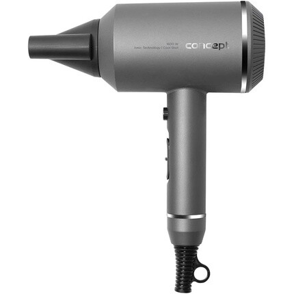 Фен Titan Care Vv5750 с ионизатором, 3 режима температуры и 2 скорости воздушного потока, 1600 Вт, матовый серый, Concept — фото 3