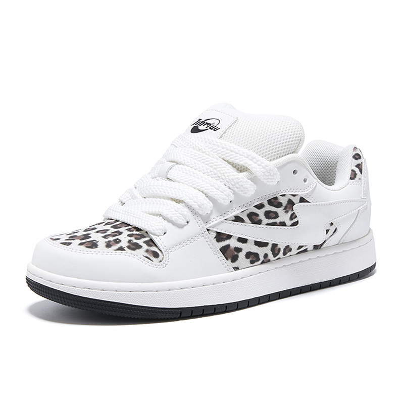 

Повседневные объемные кроссовки Tianmu, низкие кроссовки для скейтбординга, унисекс Tinmuu, leopard print белый height-increasing insole edition