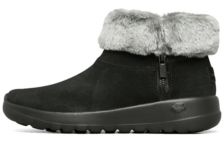 Зимние ботинки Skechers с меховым отворотом, черный