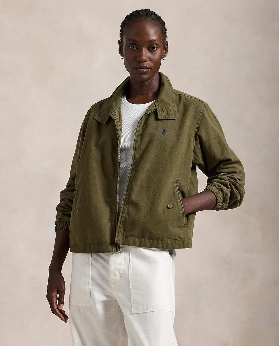 

Женская хлопковая ветровка на молнии Polo Ralph Lauren, зеленый