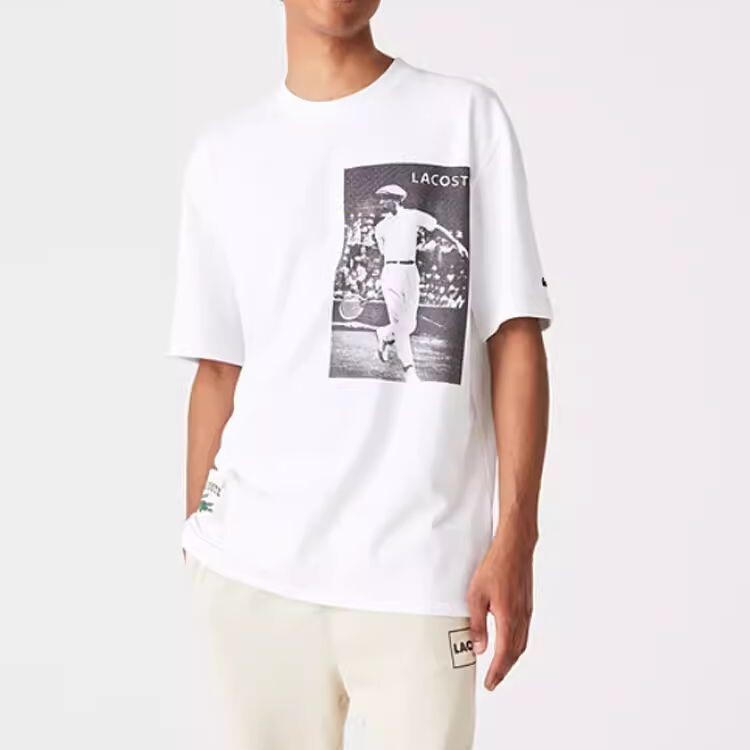 Футболка мужская Lacoste, белая — фото 3