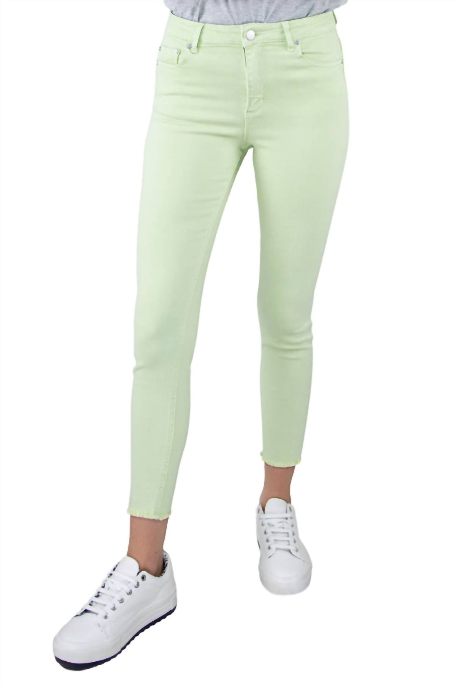 

Укороченные джинсы Mona Basic Skinny с высокой талией в цвете Seafoam Mist tractr