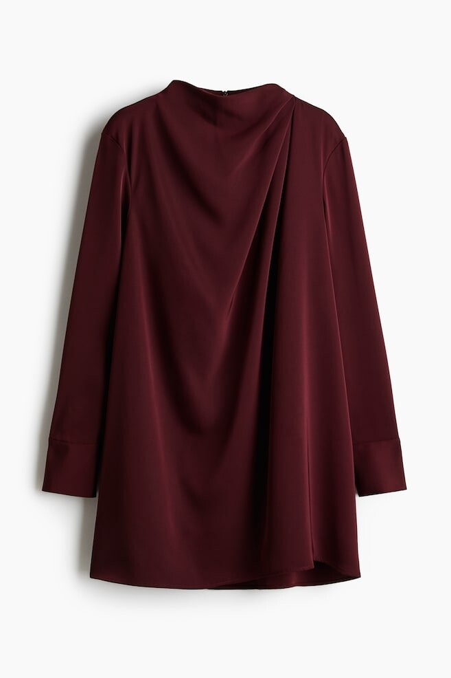 

Платье из драпированного твила H&M, красный